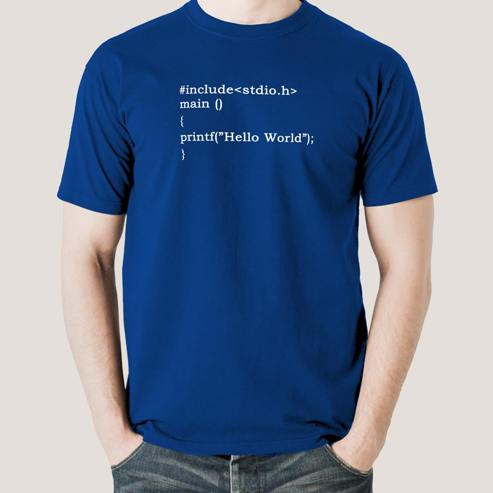 Buy Hello World C Programming Men's T-shirt in India –