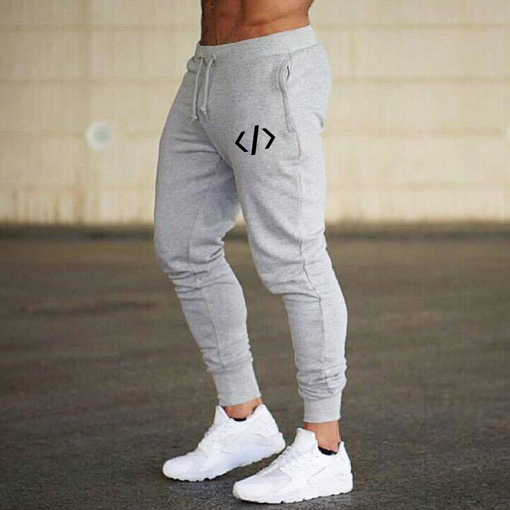 HTML Tag Jogger Track Pants With Zip for Men