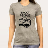 I shoot People Funny Photography Women's  T-shirt