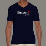 iBelieve John 3:16 Men's v neck T-shirt online