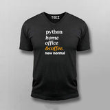 linux & coffee Programming V Neck T-shirt For Men Online Teez