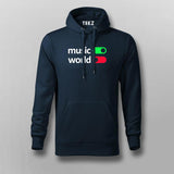 Music On World Off Hoodies For Men Online India