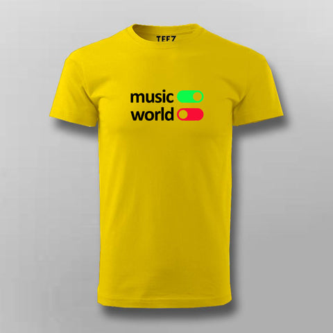 Music On World Off T-shirt For Men Online Teez
