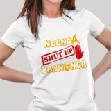 Neenga Shut Up Pannunga #OviyaArmy T-shirt for Women