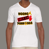 Neenga Shut Up Pannunga #OviyaArmy v neck T-shirt for Men online