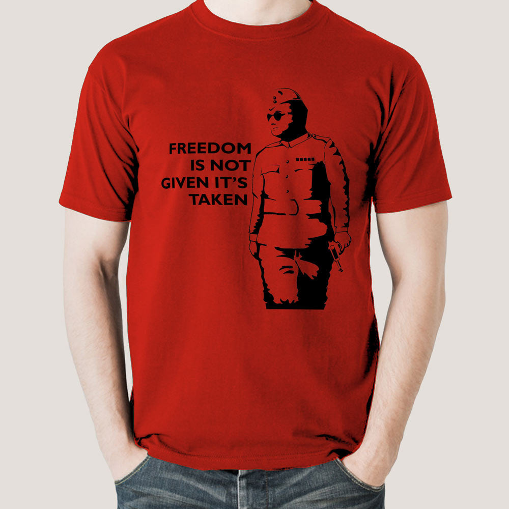 Nethaji Subash Chanra Bose Freedom Fighter Men T-shirt India – TEEZ.in