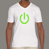 Power Button Men's v neck T-shirt online