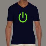 Power Button Men's v neck T-shirt online india