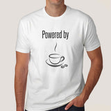 powered by coffee tshirt men