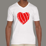 Ripped Heart Men's v neck T-shirt online 
