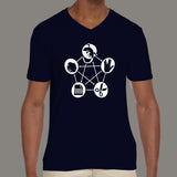 Rock Paper Scissor Lizards Spock Men's TBBT  v neck T-shirt online india