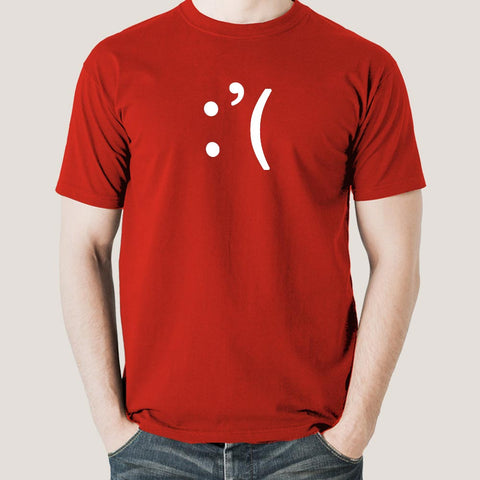 Sad Smiley Emoticon Men's T-shirt