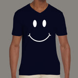 Smiley Face Men's attitude v neck  T-shirt online india