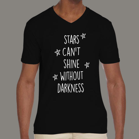 Stars Can't Shine Without darkness Cool Men's comics v neck T-shirt online