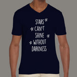 Stars Can't Shine Without darkness Cool Men's comics v neck T-shirt online india
