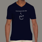sudo apt-get install coffee - Men's v neck T-shirt online india