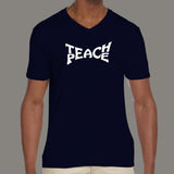 Teach Peace Men's love v neck T-shirt online india