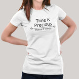 time is precious girls t-shirt india