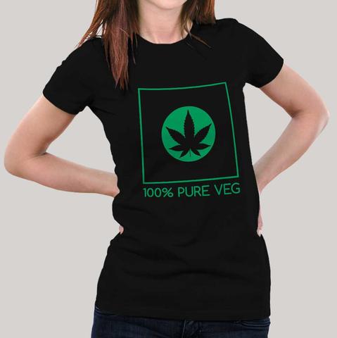 Buy This 100% Pure Veg - Women's Pot   Offer T-Shirt