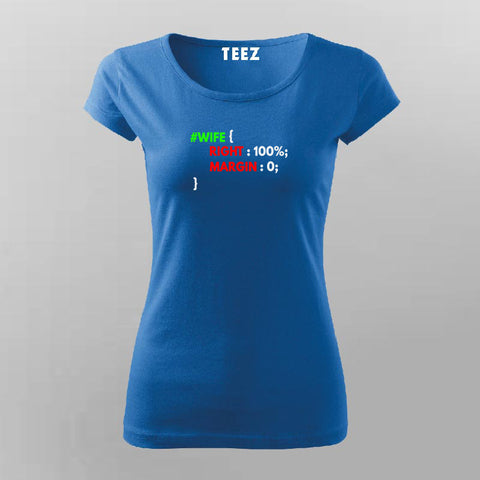 #Wife Web Developer Funny T-Shirt For Women Online Teez