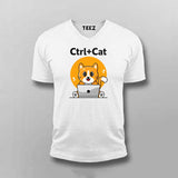Ctrl + Cat Funny Coding T-shirt For Men