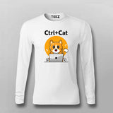 Ctrl + Cat Funny Coding T-shirt For Men