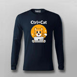Ctrl + Cat Funny Coding T-shirt For Men