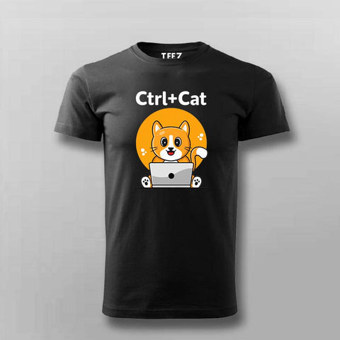 Ctrl + Cat Funny Coding T-shirt For Men