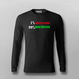 1% Motivation vs 99% Discipline T-shirt For Men