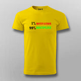 1% Motivation vs 99% Discipline T-shirt For Men