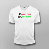 1% Motivation vs 99% Discipline T-shirt For Men
