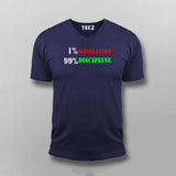 1% Motivation vs 99% Discipline T-shirt For Men