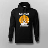 Ctrl + Cat Funny Coding Hoodie For Men