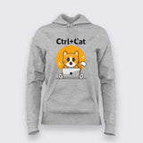 Ctrl + Cat Funny Coding Hoodie For Women