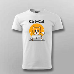 Ctrl + Cat Funny Coding T-shirt For Men