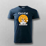 Ctrl + Cat Funny Coding T-shirt For Men