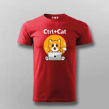 Ctrl + Cat Funny Coding T-shirt For Men