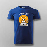 Ctrl + Cat Funny Coding T-shirt For Men