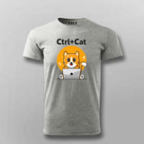 Ctrl + Cat Funny Coding T-shirt For Men