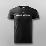AI Awesome Individual black round neck T-shirt For Men 