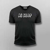 AI SLOP Men V Neck T-shirt