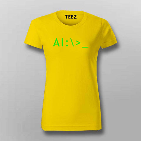 AI Terminal Code T-shirt For Women