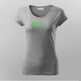 AI Terminal Code T-shirt For Women
