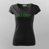 AI Coder T-shirt For Women | Tech Pixel Style