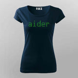 AI Coder T-shirt For Women | Tech Pixel Style