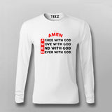 Amen white full sleeve t shirt for men
