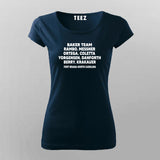 Rambo Baker Team T-shirt For Women Online India.