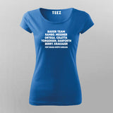 Rambo Baker Team T-shirt For Women Online India.