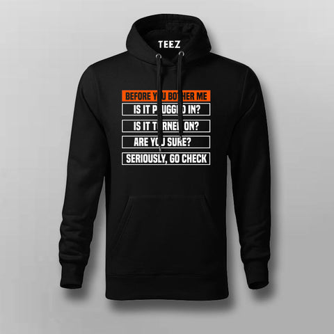 Funny TechSupport Tee - Before You Bother Me IT Wear by Teez