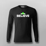 Believe Black Full Sleeve T Shirt For Men